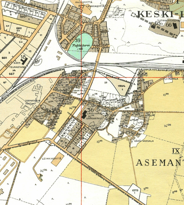 Osoitekartta vuodelta 1952.