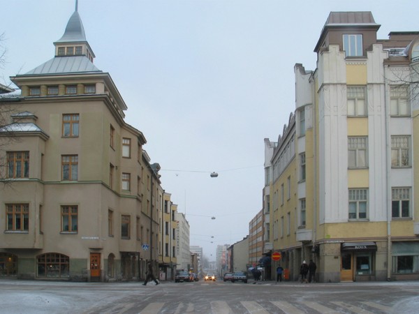 Rautatienkatu tammikuussa 2009 (Kuva Sauli Hirvonen)