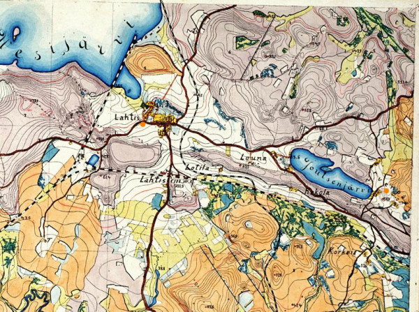 Senaatinkartta vuodelta 1874-75.